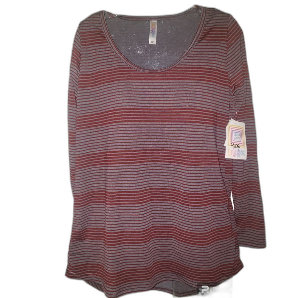 LuLaRoe Striped Long‑Sleeve Tee | Women’s‎ Loungewear Oversized Top NWT